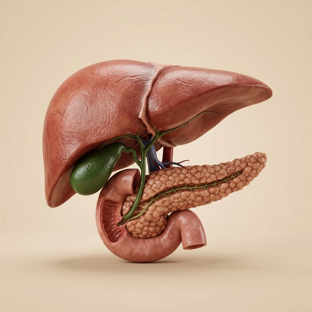 3D Human Liver, Gallbladder and Pancreas Anatomy Model